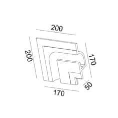 ACA ACA Lighting Gypsum zapuštěné sádrové svítidlo G8018LW