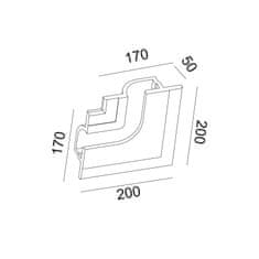 ACA ACA Lighting Gypsum zapuštěné sádrové svítidlo G8018RW