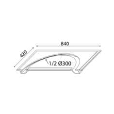 ACA ACA Lighting Gypsum zapuštěné sádrové svítidlo G8020W