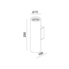 ACA ACA Lighting Gypsum nástěnné sádrové svítidlo G85092W