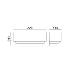 ACA ACA Lighting Gypsum nástěnné sádrové svítidlo G85541W