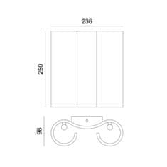 ACA ACA Lighting Gypsum nástěnné sádrové svítidlo G85604W