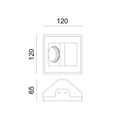 ACA ACA Lighting Gypsum zapuštěné sádrové svítidlo G90061C