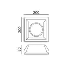 ACA ACA Lighting Gypsum zapuštěné bodové sádrové svítidlo G90161C