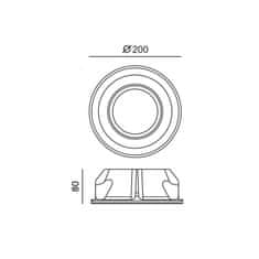 ACA ACA Lighting Gypsum zapuštěné bodové sádrové svítidlo G90151C