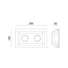 ACA ACA Lighting Gypsum zapuštěné bodové sádrové svítidlo G90102C