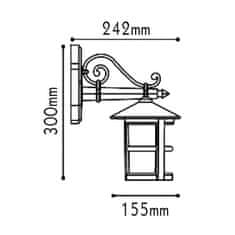 ACA ACA Lighting Garden lantern venkovní nástěnné svítidlo BT5721