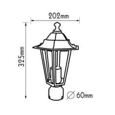 ACA ACA Lighting Garden lantern venkovní sloupové svítidlo HI6024GB