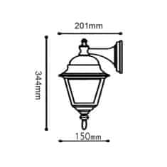 ACA ACA Lighting Garden lantern venkovní nástěnné svítidlo HI6042V