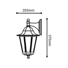 ACA ACA Lighting Garden lantern venkovní nástěnné svítidlo HI6172GB