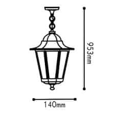 ACA ACA Lighting Garden lantern venkovní závěsné svítidlo HI6175B