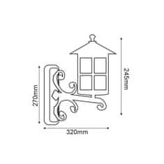 ACA ACA Lighting Garden lantern venkovní nástěnné svítidlo HI6501