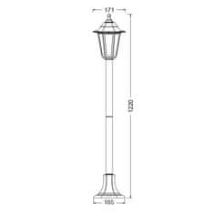 ACA ACA Lighting 6S plastová venkovní stojací lampa rezavá 100cm E27 IP44 PLGQ5R