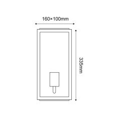 ACA ACA Lighting Garden Wall venkovní nástěnné svítidlo CELIA1WBK