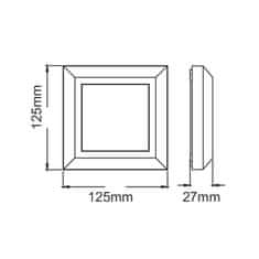 ACA ACA Lighting LED venkovní nástěnné svítidlo hranaté rezavá 230V AC IP65 4W 3000K 270LM RA80 SLIM51NR