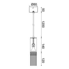 ACA ACA Lighting závěsné svítidlo 1XGU10 DOHA zlatá kov IP20 D6XD8XH150CM YL22291PSG