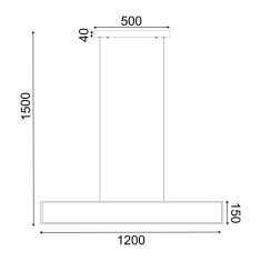 ACA ACA Lighting závěsné svítidlo LED 32W 3000K 2600lm AELIA černá kov IP20 120X6XH150CM PN30LEDPBK