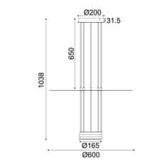 ACA ACA Lighting závěsné svítidlo LED 18W 3000K 1260lm ELIA černá kov IP20 D60XH104CM YL1691LEDPBK