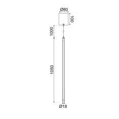 ACA ACA Lighting závěsné svítidlo LED 18W DIM TOUCH 3000K 920lm AVENUE černá kov IP20 D8XD1,8XH250CM ZM16LEDP100BK