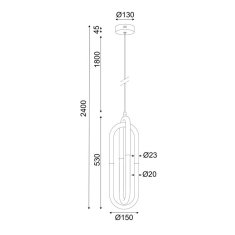 ACA ACA Lighting závěsné svítidlo LED 16W 3000K 1120lm VENUS mosaz kov 15X15XH230CM ZM33LEDP15BR