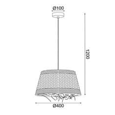 ACA ACA Lighting závěsné svítidlo 1xE27 ANDROS GRASS ratan D40X120CM OD94891PG