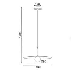 ACA ACA Lighting závěsné svítidlo 1xG9 AFINAR černá kov plus matné sklo D40X120CM OD94451PB