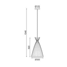 ACA ACA Lighting závěsné svítidlo 1XE27 bambus D30XH154CM SERIFOS TF661P30BO