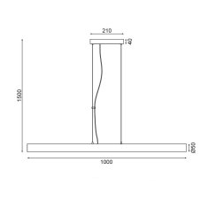 ACA ACA Lighting závěsné svítidlo LED 36W 3000K 2880lm 360st bílá 100XD5XH150CM YODA ZM31LEDP100WH