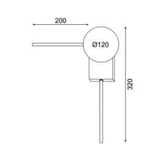 ACA ACA Lighting nástěnné svítidlo 1xG9 CYCLOPS černá plus bílá 30X17X37CM OD94581WSB