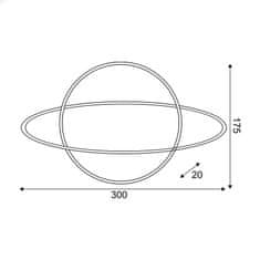 ACA ACA Lighting PLANETA, 108 neonová LED lampička na baterie (3xAA)/USB, růžová plus modrá, IP20, 17.5x2x30cm X041087319