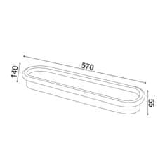 ACA ACA Lighting stropní svítidlo LED 36W DIM 3000K 2700lm SOLO bílá IP20 57X14X6CM BR20LEDC57WHD