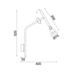 ACA ACA Lighting nástěnné svítidlo 1XGU10 CLOUZOT černá kov IP20 40X52X8CM YL22801WBK