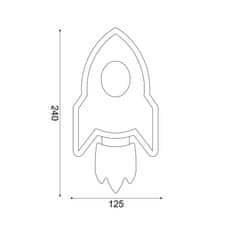 ACA ACA Lighting nástěnné svítidlo LED 5.5W 3000K 385lm NASA červená MDF 24X13X3.8CM ZM21005WR