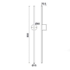 ACA ACA Lighting nástěnné svítidlo LED 15W 3000K 970lm AVENUE bílá IP20 7,5X8X80CM ZM16LEDW80WH