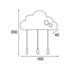 ACA ACA Lighting dětská závěsná lampička MRAK, 10 mini LED na baterie (2xCR2032), teplá bílá, IP20, 16x4x30cm, čirý kabel F07101630