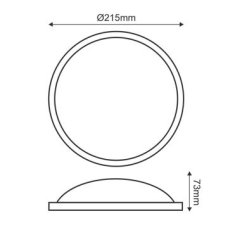 ACA ACA Lighting venkovní stropní a nástěnné svítidlo LED černá 230V IP65 20W 3000K 1800Lm Ra80 DAMAS2030B