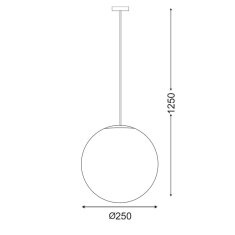 ACA ACA Lighting venkovní závěsné svítidlo D250 PMM opálová bílá AC.18250KOP