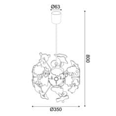 ACA ACA Lighting dětské závěsné svítidlo 4XE14 vesmír D35XH80CM SPACE MD160224SP