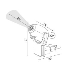 ACA ACA Lighting LED noční lampička do zásuvky 0,7W 6 obrázků promítaných na stěnu, světelný senzor, růžová plast 230V IP20 SF18012LEDP