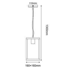 ACA ACA Lighting šedé venkovní závěsné svítidlo CELIA 1XE27 IP44 s čirým sklem CELIA1PG