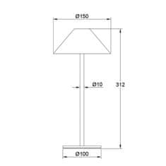 ACA ACA Lighting LED venkovní stolní svítidlo na baterie 3W 140lm 3.000K tmavě šedá 270st. CRI80 IP54 LG5860G-300