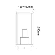 ACA ACA Lighting bílá venkovní stojací lampa CELIA 1XE27 IP44 čiré sklo CELIA1FWH