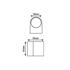 ACA ACA Lighting GU10 venkovní nástěnné svítidlo  plast 230V bílá IP65 MAX 3W LED SL8210GU10W