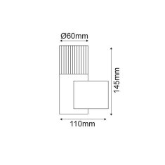 ACA ACA Lighting venkovní nástěnné svítidlo UP čirá 2W LED 3000K 230V šedá HA5504