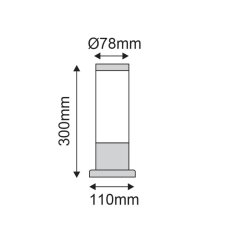 ACA ACA Lighting venkovní stojací svítidlo 30cm E27 BT1003SO