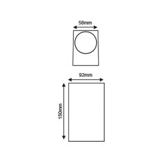 ACA ACA Lighting GU10 venkovní nástěnné svítidlo plast 230V bílá IP65 MAX.2X3W LED SL8111GU10W