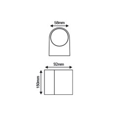 ACA ACA Lighting GU10 venkovní nástěnné svítidlo plast 230V bílá IP65 MAX.2X3W LED SL8211GU10W