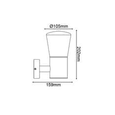 ACA ACA Lighting E27 venkovní nástěnné svítidlo 230V tmavě šedá IP54 MAX.40W LG5951G