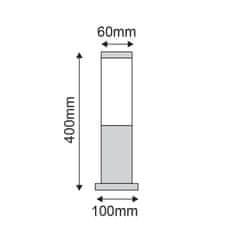 ACA ACA Lighting venkovní stojací svítidlo hranaté 45cm BT1003BH045