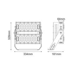 ACA ACA Lighting LED HIGH POWER FLOOD reflektor 240W, 37200lm, 5000K, 40°, 230V AC , IP66, IK10 GLAD2405040